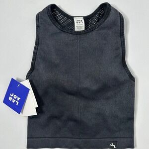 Joy Lab Women's XS Black ContourFlex Cropped Tank Top Athletic Activewear NWT